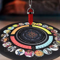 Rubber Divining Mat Altar Tarot Table Cloth Divination Board Pendulum Mat Handmade Printed Europe Style for Spiritual Healing
