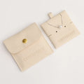 PUPPYSEW  Microfiber Jewelry  Bags WIth Insert Pad Velvet Necklace Package Bag With ButtonVelvet Jewelry Pouch With You Logo