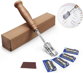 Findking Premium Wooden Bread Lame with 5 Replaceable Blades European Bread Baguette Cutting Knife Best Dough Scoring Tool