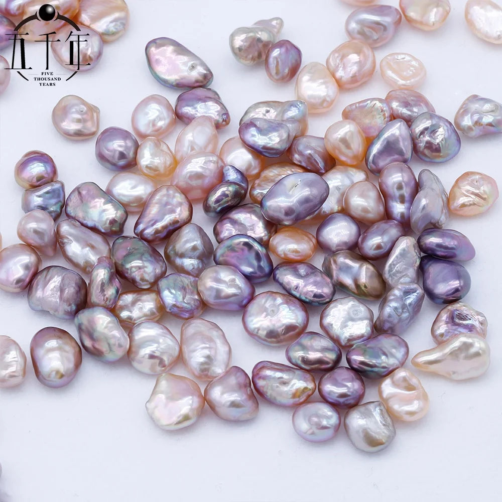 Wholesale Natural 7-9mm Freshwater Keshi Pearl Baroque Shape Cultured Loose Pearl LOVE WISH Stone DIY Jewelry