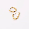 EManco Hypoallergenic Gold Plated Lightweight U Shape Open Fashion Stainless Steel Jewelry Fashion Hoop Earrings
