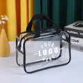 Clear Stadium Approved Tote Bag Transparent Small Handbag for Travel & Concert PVC Cosmetic Bag Tote Bag Travel Toiletries Bag