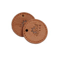 Iron-On Hot Stamping Washable Custom Logo Real Leather Embossed Labels and Patches for Hats and Clothing