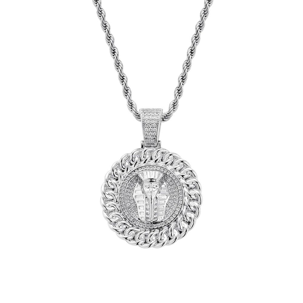 CN209  Brass Zircon  Pendant Iced Out Cubic Zircon Necklace Hip Hop Gift Jewelry Bling Bling