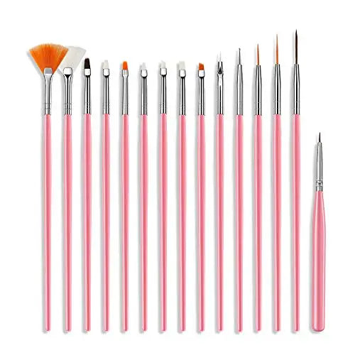 2021 15 Pcs Nail Art Design Dotting Painting Drawing Polish Brush Pen Tools Manicure Flower Painting Pen