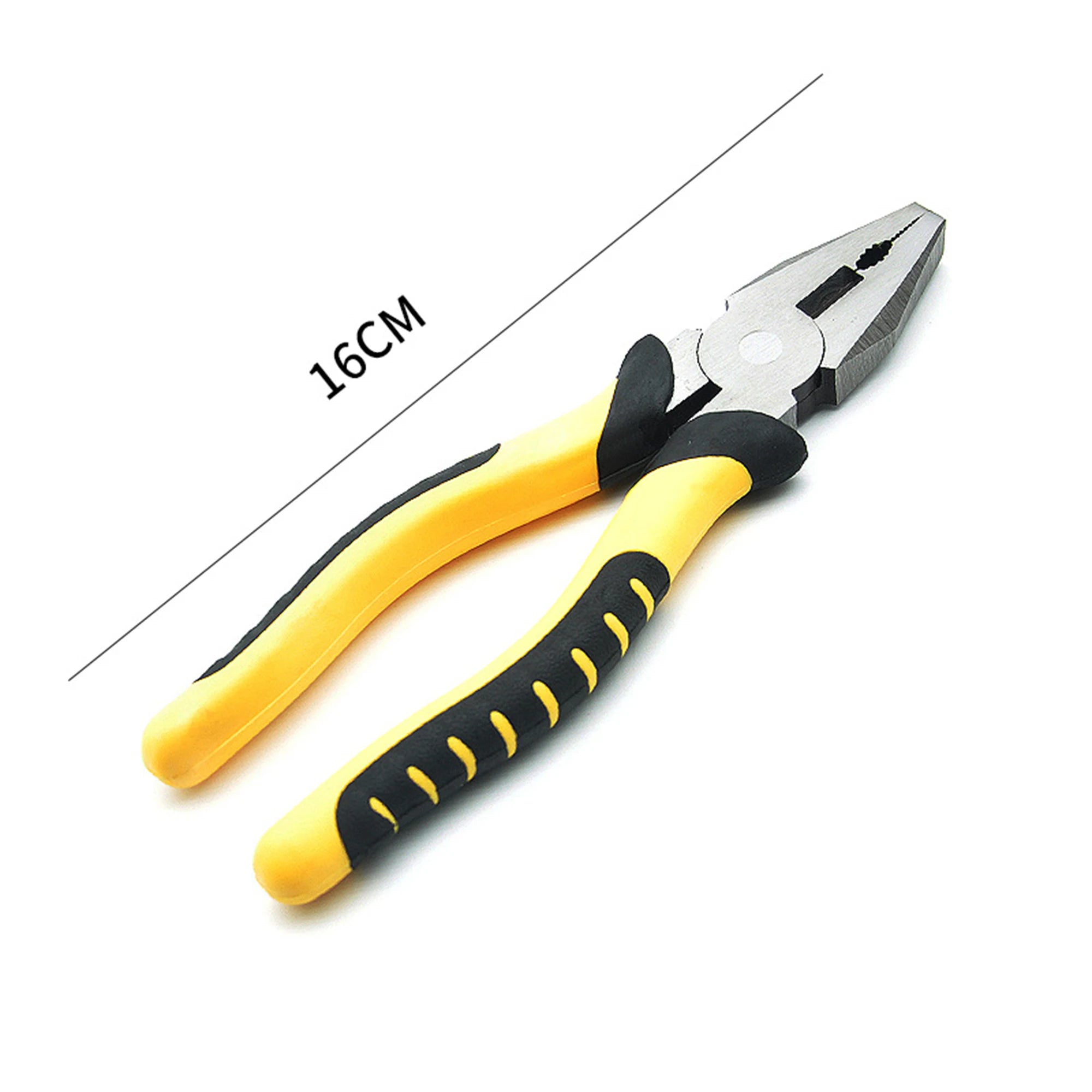 Heavy-Duty 8-Inch Side Cutting Pliers with Plastic Handle Strength Gripping Jaws Harden Fine Carbon Steel for Wire and Cables