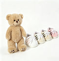 Fashionable Striped White Black Sneakers for 40cm Teddy Bears Chic Shoe Accessories for Plush Toys Chic Clothing & Accessories