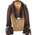 15 Colors Wholesale Winter  Autumn Tassel Love Pendant Scarf Hollow Out Two-sided Peach Heart Models  Scarf  Women Shawl Scarf