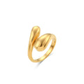 Stainless Steel Simple Open Ring 14K 18K Gold PVD Vacuum Plated Minimalist Rings Fashion Jewelry for Girl Women Silver Hot Sale