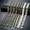 Punk Black Health Adjustable Size Bio Magnetic Bracelet Men Jewelry Stainless Steel Hand Bangle SBRM-009