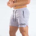 Men's Plus Size Active Wear Gym Shorts Custom Logo Summer Fitness Breathable Quick Dry Cotton Sweat Solid Pattern Workout