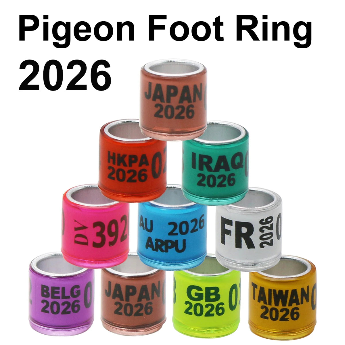 Pigeon Accessories Circular Foot Ring Plastic Duck Goose Bird Pigeon 8mm*11mm Digital Foot Rings Training Tool