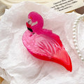 QIYUE 1 Pcs Spring Acetate Flamingo Hair Clips for Women Girls Cartoon Bird Jaw Clip Sweet Girl Crab Hair Clips Hair Accessories