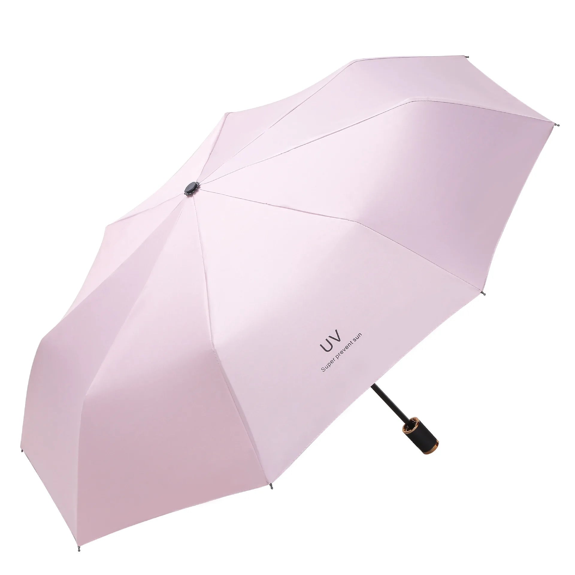 Umbrella Advertising Print Logo 3 Fold Black Glue Fully Automatic Protection Umbrella Sun Rain Dual Purpose Folding Umbrella