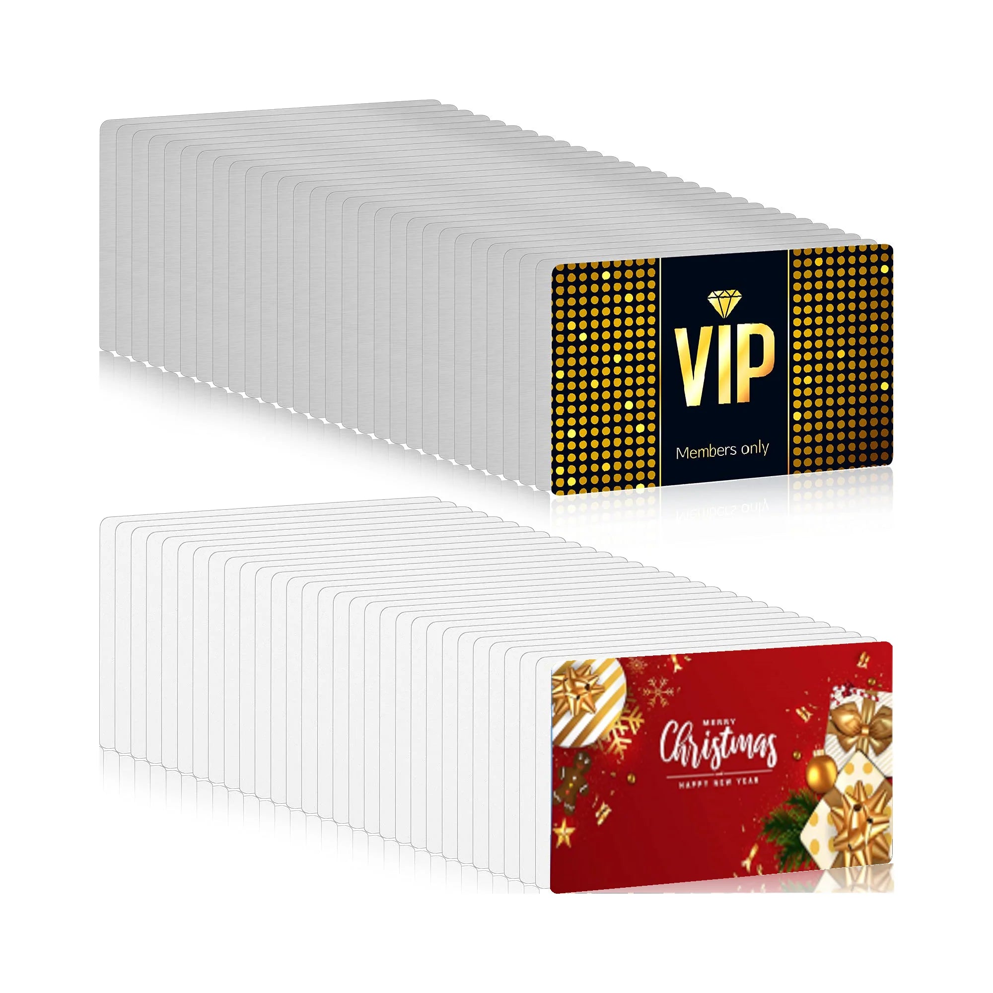 Custom Printing 0.22mm Double Sided White Metal Blank Sublimation Aluminum Business Card