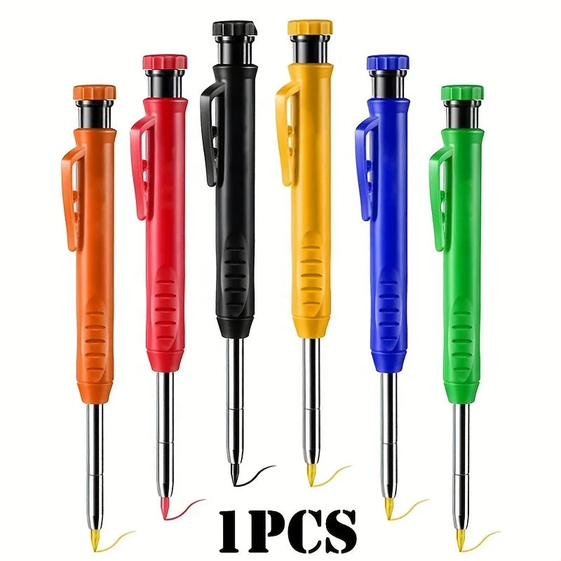 Customizable OEM/ODM Long-Head Red Metal Pencil for DIY Woodworking and Engineering Marking
