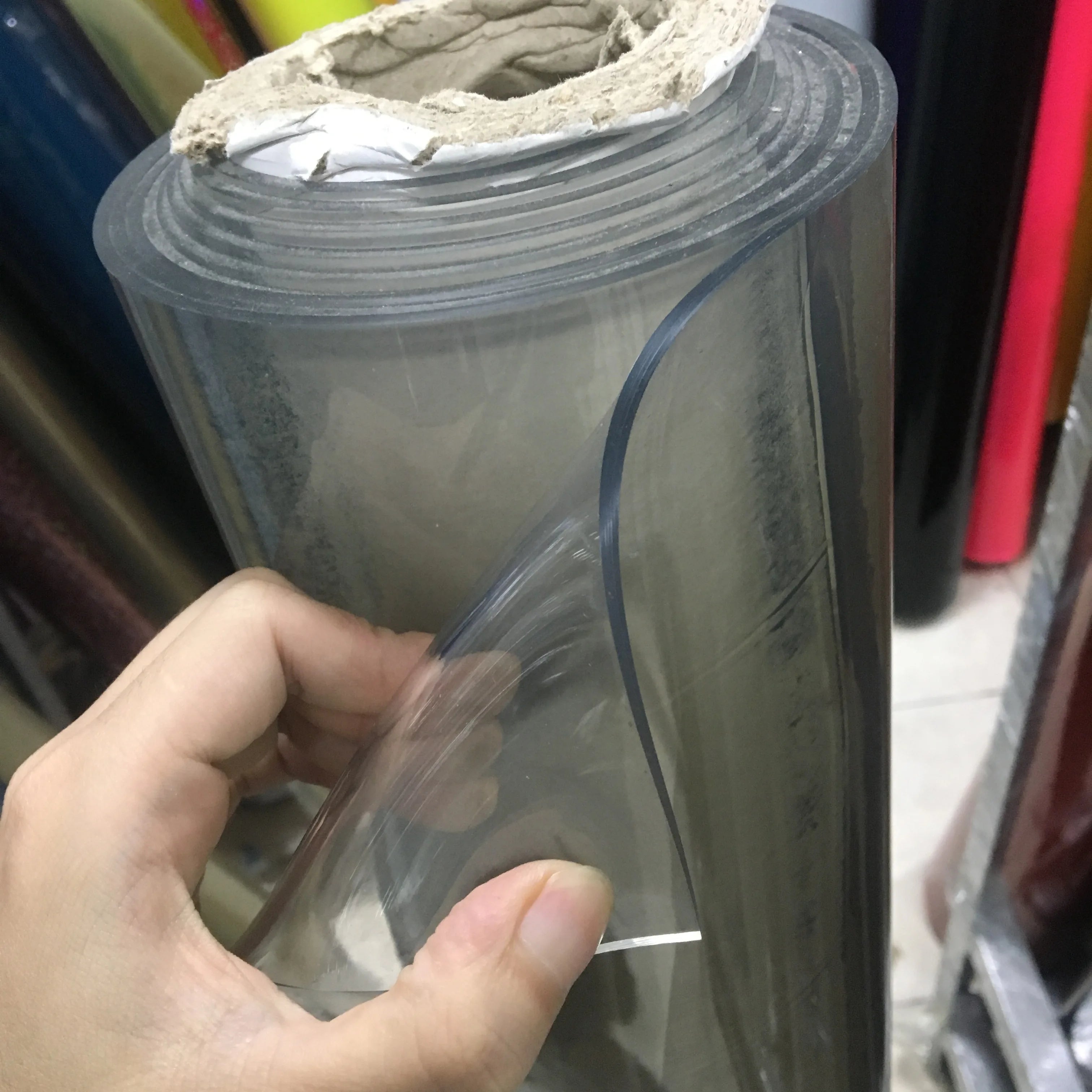 3MM Thick Soft Glass PVC Transparent Clear Film Roll for Tablecloth/Play Mat - Plastic Pvc Clear Roll Pvc Film 4mm Thickness