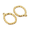 European and American Vintage Bamboo Pendant 18k Gold Stainless Steel Hollow Out Round Pendant Handmade Diy Jewelry Acc