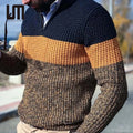 Liu Ming Autumn Winter Clearance Sale Wholesale Men's Casual Pullover Patchwork Color Knitted Plus Size Sweaters Breathable