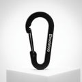 Custom Logo Camping 61MM Matte Black Metal Calabash Shaped Carabiner Aluminum Alloy Flat Spring Durable Hooks