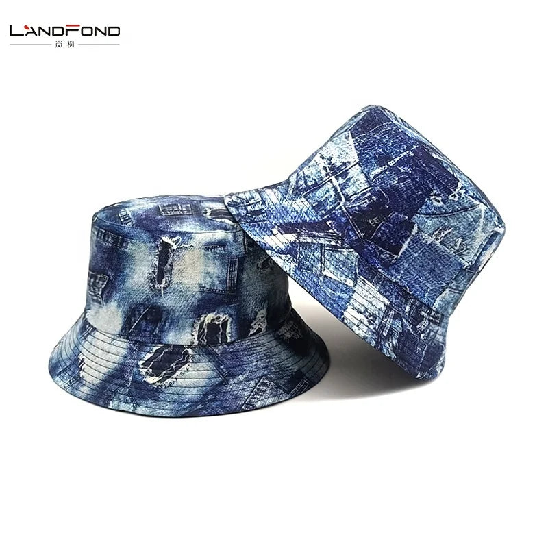 Landfond Gelante Solid Color 100% Cotton Bucket Hat for Women and Men Packable Travel Summer Beach Hat
