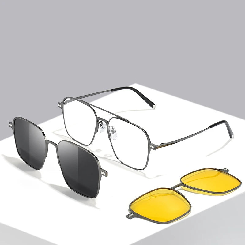 Luxury Magnetic Clip on Sunglasses Shades Wholesale Polarized Sunglasses Men Women
