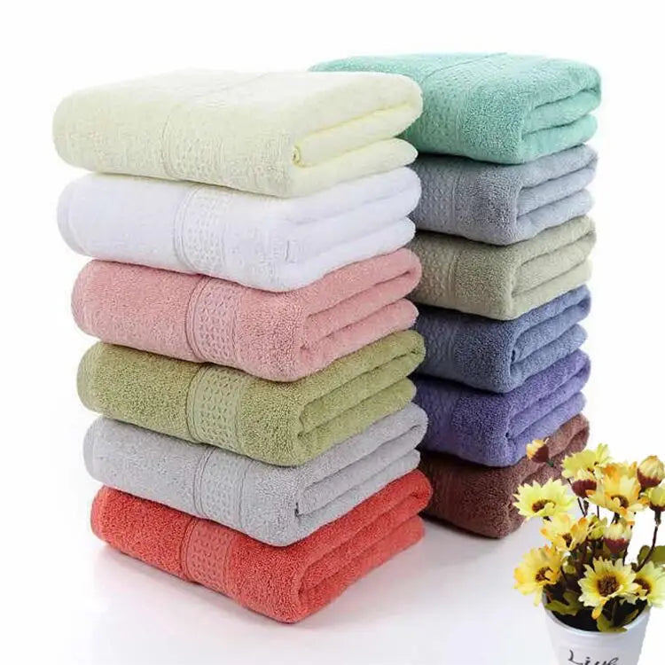 Wholesale Drop Shipping 100% Cotton Face Towels Soft and Quick-Dry Comfortable Plain Woven Design for Adults for Gifts
