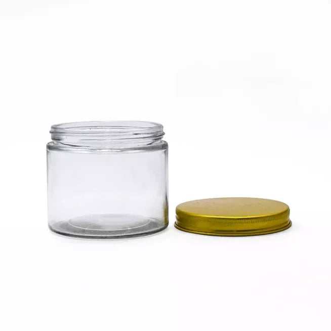Wholesale Straight Side Glass Storage Jar for Jam Canning Pickle Cookie Storage With Aluminum Lid 100ml 250ml 280ml 380ml 500ml