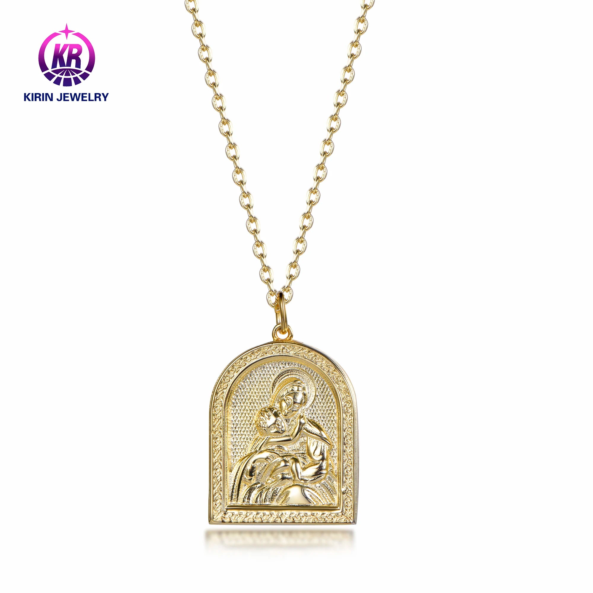 French Luxury 18K Gold-Plated Chain Geometric Metal Half-Arc Circumferential Pattern 925 Silver Necklace Jewelry