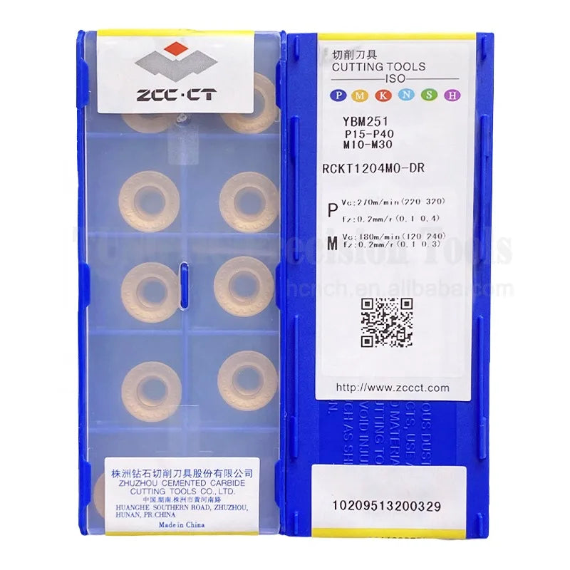 ZCC RCKT YBG302 YBG202 YBM351 RCKT1204MO-DR Original CNC Milling Tool Carbide Inserts Lathe Cutter 12mm Round Carbide Insert