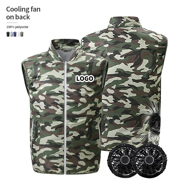 Wholesale Customize Outdoor Jacket Cooling Vest Clothing With Fan