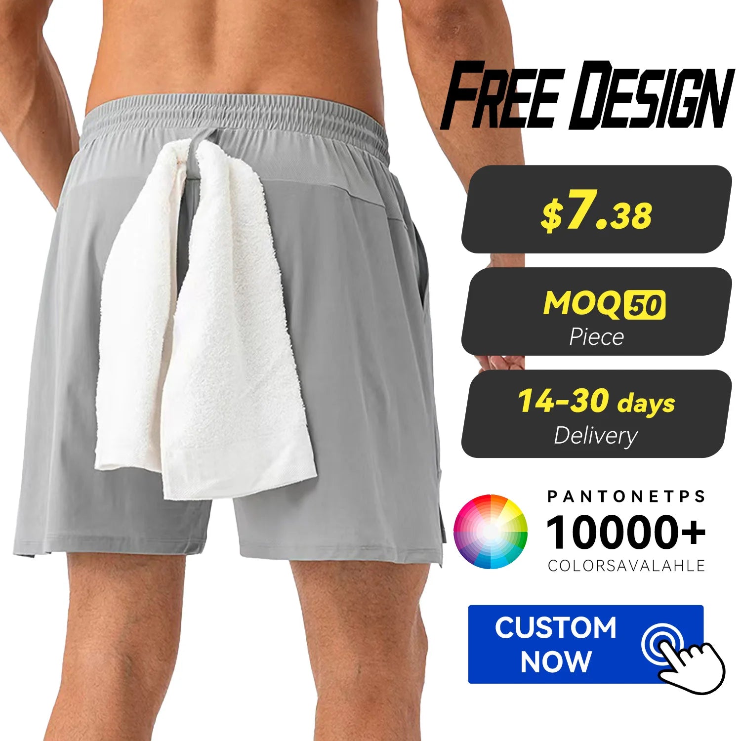 Factory Wholesale Men's Running Jogging Shorts Breathable Quick Dry Mesh Fitness Shorts Drawstring Sports Shorts with Pocket