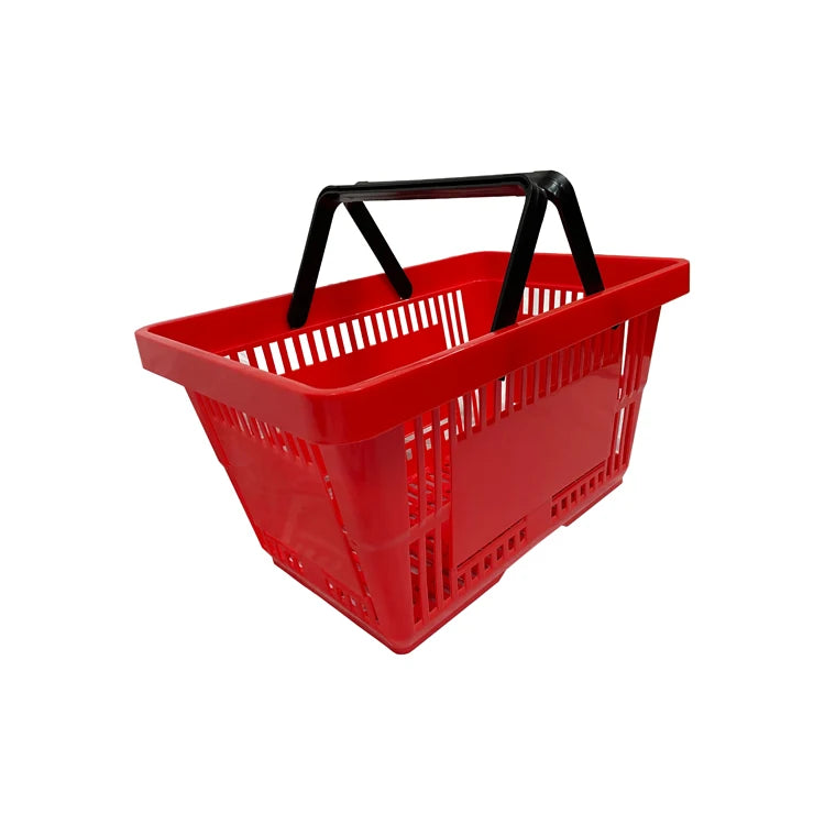 Widely Used Superior Quality Eco-Friendly HDPP/HDPE Material 28L Volume 2 Handles Foldable Shopping Basket for Shopping Mall