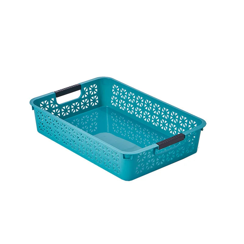 Breathable Square Plastic PP Storage Basket Household Organizer for Kitchen Use for Snacks Fruits Vegetables Toys Sundries