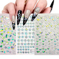 2025 Hot Sale 3D Foil Stamping Laser Gold Nail Art Stickers Chinese Characters Nail Art Stickers Decorations