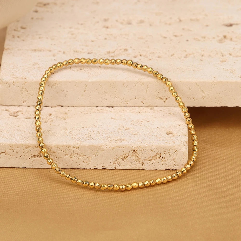 Chris April 316L Stainless Steel Adjustable Gold Hand Chain Ladies Bracelet Hand Chains