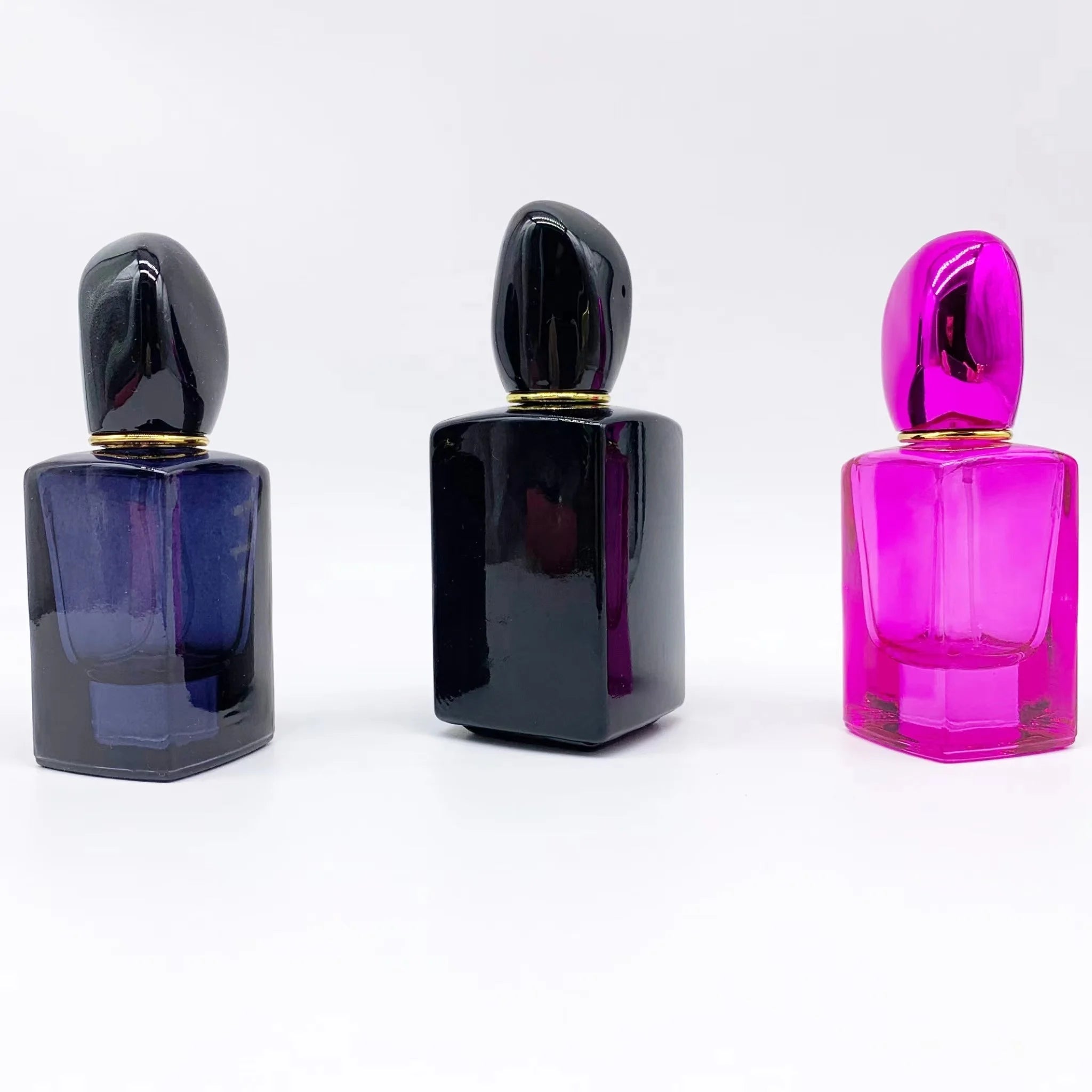 30mL Glass Perfume Bottle  Black White Perfume Bottles Empty Rectangular Perfume Glass Bottles
