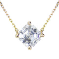 9x9mm Gold Gra Certificate Lab Grown Asscher Shape Cut Diamond Mossanite Moissanite Loose Gemstones Pendant Necklace