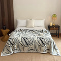 Tafu Velvet Home Textiles Black Printed Warm Bedroom Bedding Set Queen Size Blanket Wholesaler