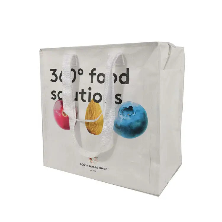 Durable Custom Matte Reusable White pp Woven Grocery Polypropylene Bag with Zipper