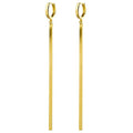 Gemnel Fashion Design Brass Gold Plated Snake Chain Pendant Hoop Huggie Earrings
