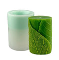 HY Silicone Mold Cylinder with Leaves 3D Candle Mold