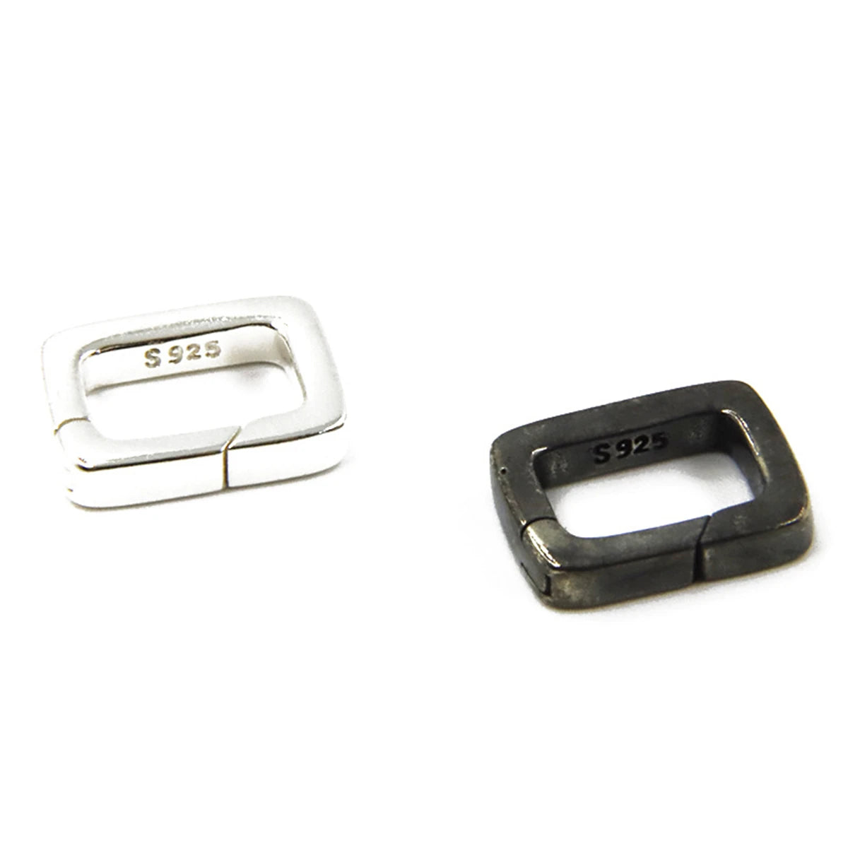 925 Sterling Silver Geometric Oval Clasp For Bracelet Necklace Pendant Jewelry DIY Making Accessory