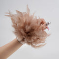 MWfur Colorful Ladies Genuine Turkey Fur Feather Slap Bracelet Sleeve Wholesale Red Wrist Detachable Feather Cuffs for Women