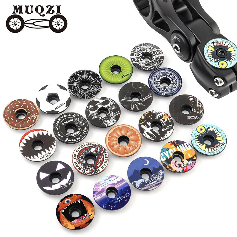 MUQZI MTB Bicycle Headset Stem Cap 1-1/8" Fork Top Cover 25 Style Custom Bicycle Top Cap