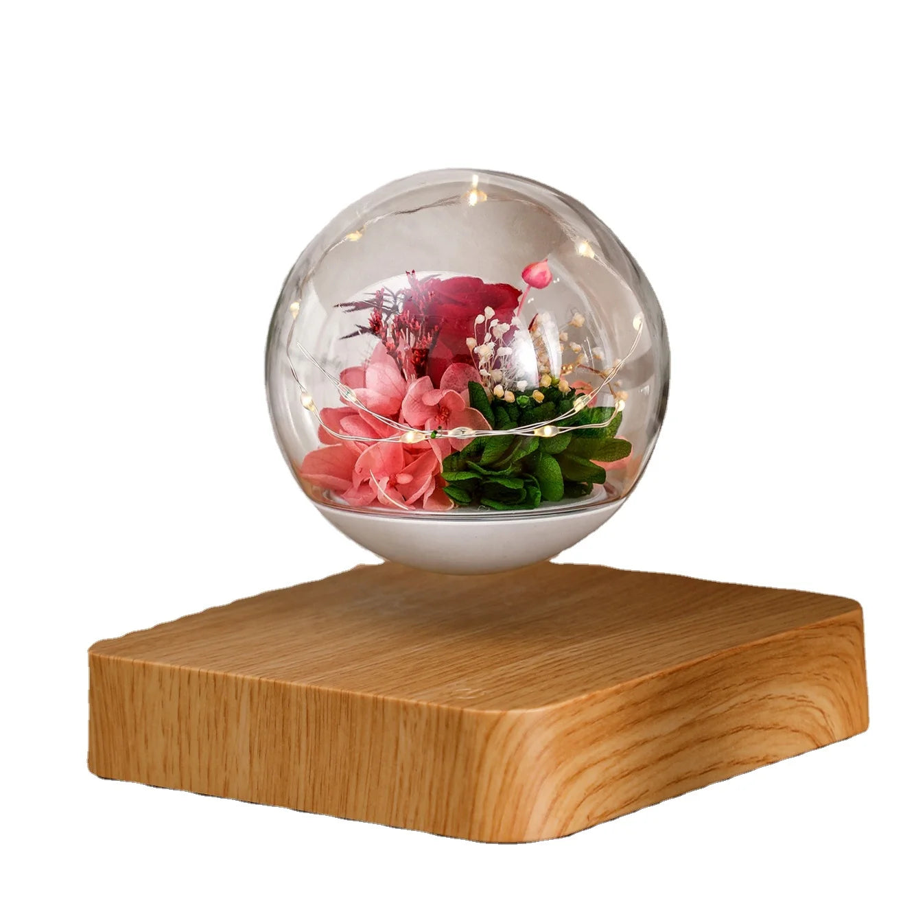 Magnetic Levitating Rose Lamp Personalized Gift Preserved Flower Lamp Small Night Light Women Gift for Mother's Day