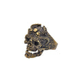 Double Dragon Skull Men's Rng Brass Retro Design European and American Popular Jewelry Adjustable Hiphop Rings