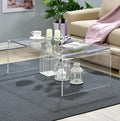 Modern Designed Acrylic Coffee Waterfall Table Lucite Clear Transparent Acrylic Coffee Table