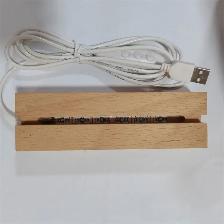 Good Quality USB Rechargeable LED Light Base Dimmable Beech Wood Night Light 2700K Soft Warm White Minimalist Living Room 10000