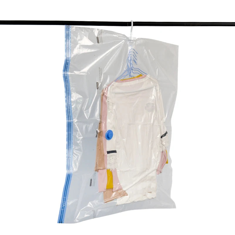 Eco-friendly Hanging Vacuum Storage Bag Space Saver Bag for Clothes